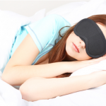 Sleep masks like this are inexpensive and can be bought from Boots.