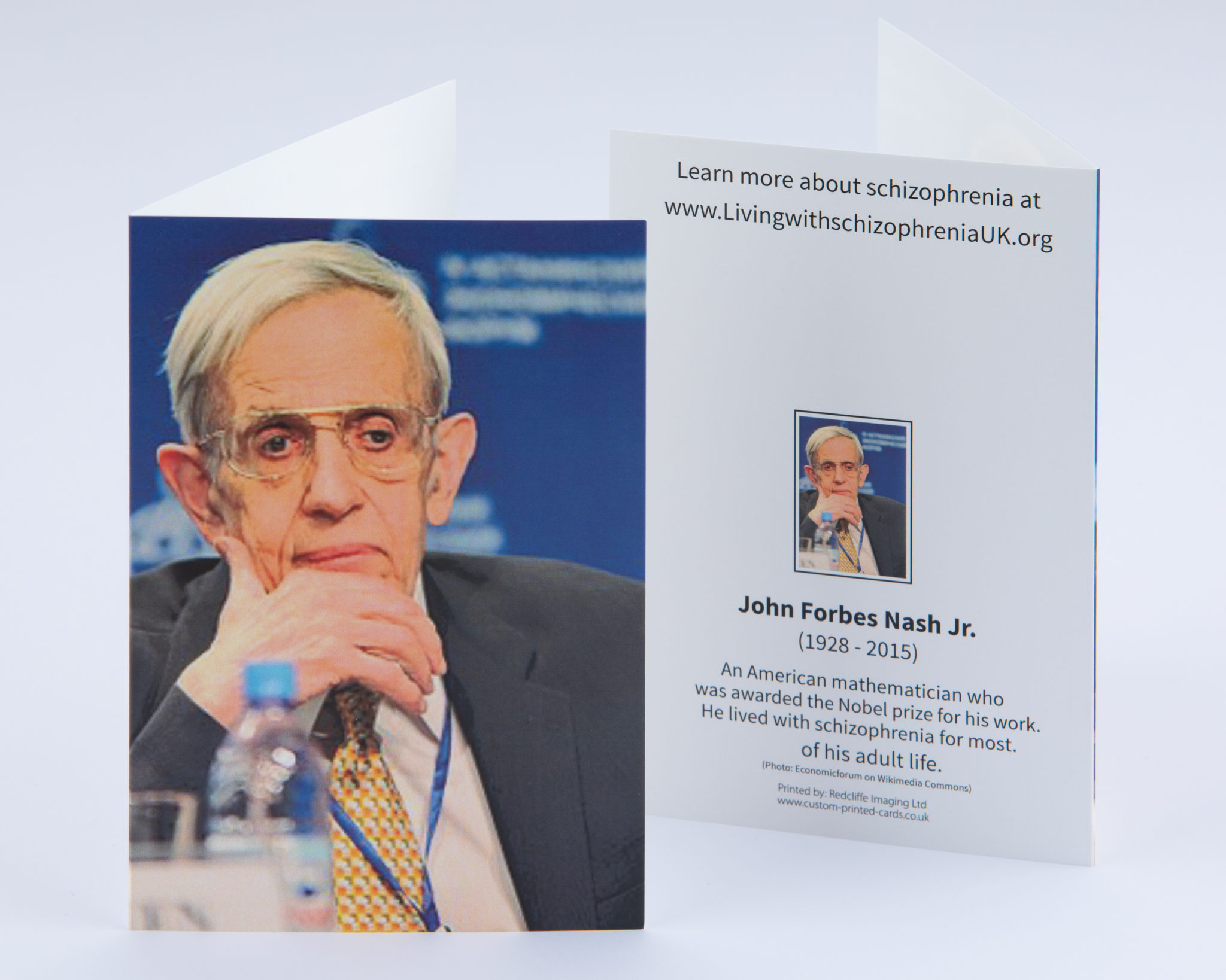 John Nash Greetings Card - Living With Schizophrenia